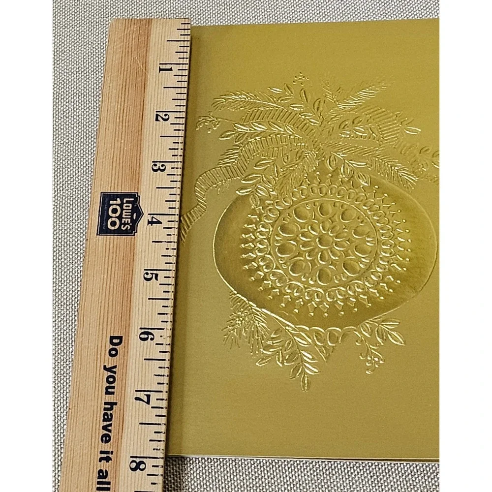 Hallmark Photo‎ Holders Christmas Cards 20 Envelopes Gold Ornament Design
